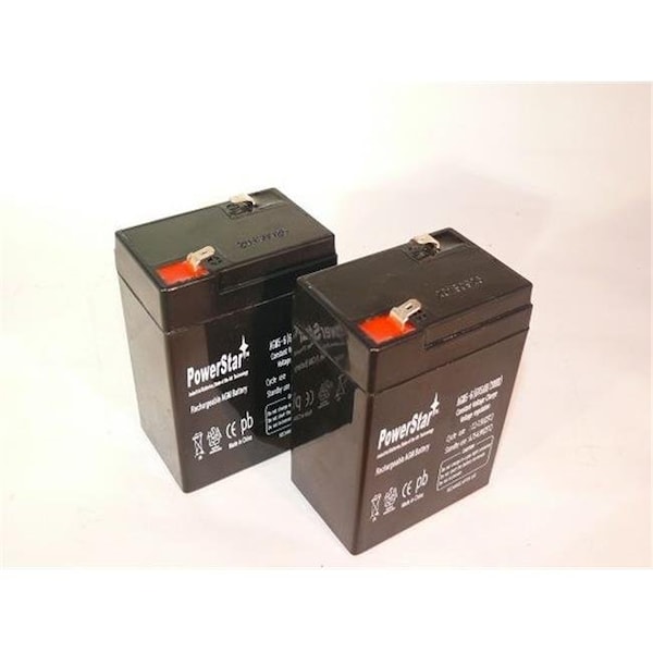 Powerstar PowerStar AGM5-6-2Pack3 6V 4.5Ah Two UB645 Sealed Lead Acid SLA Alarm Battery AGM5-6-2Pack3 - main